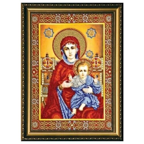 Вышивка Венчальная пара Богородица 28x38 см. набор для вышивания абрис арт ab 059 богородица почаевская