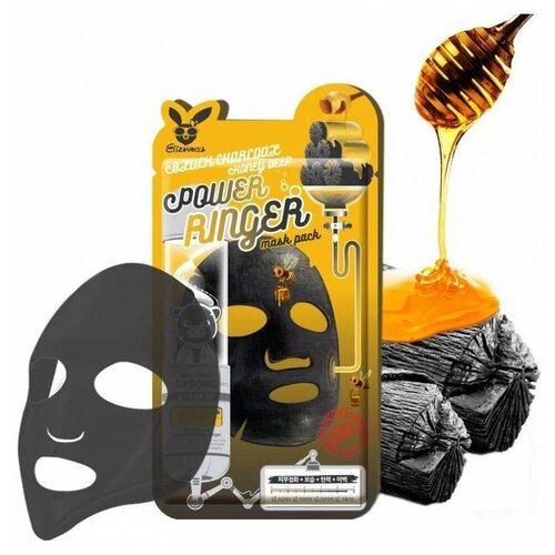 Купить Маска для лица Elizavecca с древесным углем и медом - Black Charcoal Honey Deep Power Ringer Mask Pack