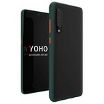 YOHO Чехол защитный - противоударный, матовый, для телефона Xiaomi Mi A3. Оливковый - оранжевый YCHPMXMA3OO - изображение