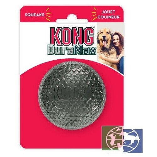 фото Kong игрушка для собак duramax мячик м, с пищалкой dmx23e