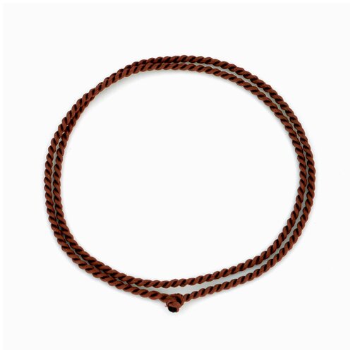 Гайтан шнурок для крестика или кулона коричневый (Длина: 50 см, Толщина: 1,5 мм)