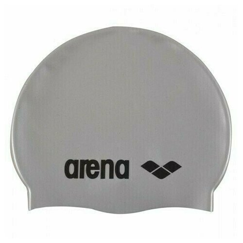 фото Шапочка для плавания arena classic silicone , арт.9166251, серебристый, силикон