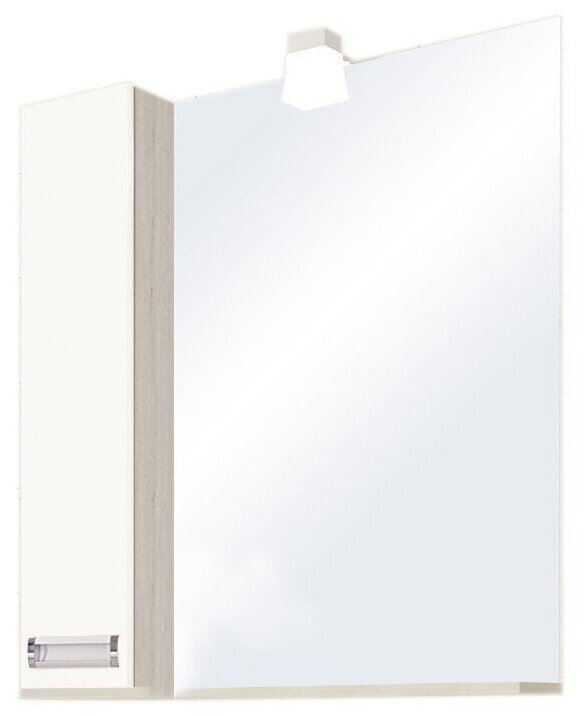 Зеркальный шкаф Aquaton Бекка PRO 50 белый, дуб сомерсет 1A214502BAC20 - фотография № 2