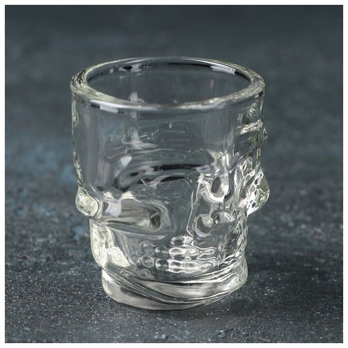 Стопка стеклянная «Череп. Хэллоуин», 50 мл, 5×6 см