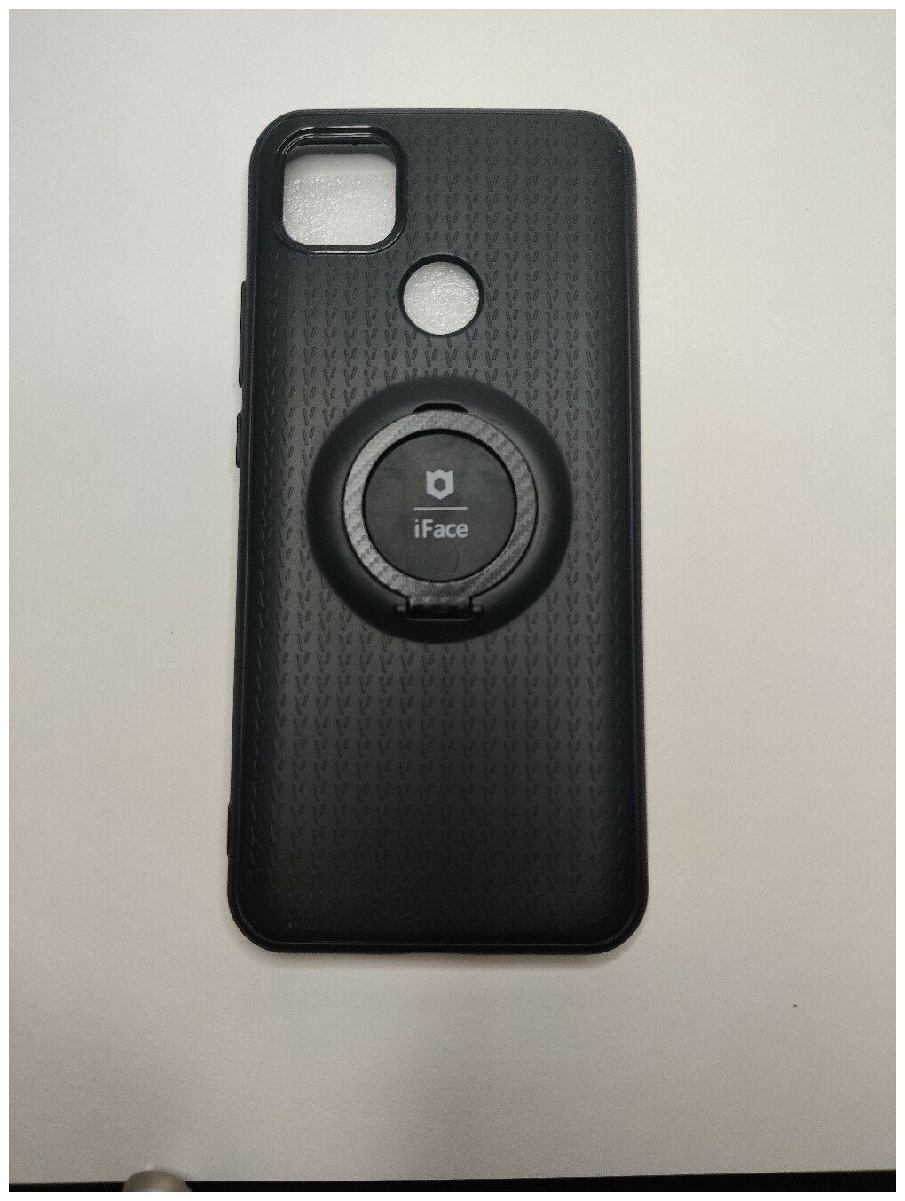 Силиконовый чехол черный для Xiaomi redmi 9C с кольцом-подставкой и металлической вставкой для магнита