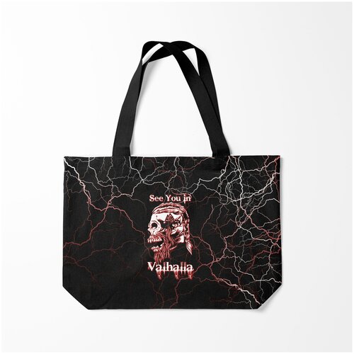 фото Сумка-шоппер / 46х35 см / сериалы / викинги ragnarr burnettie