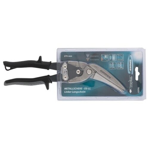 фото Ножницы по металлу"piranha",270мм,прямой и правый проходной рез,сталь-сrmo, двухкомп.рук-ки//gross