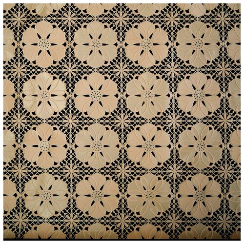 Клеенка столовая ПВХ Вилина Элегия 7055-006, 1,35 x 22 м, бежевая