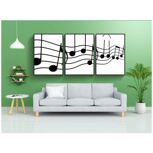 фото Набор модулных постеров для интерьера "оценки, музыка, мелодия" 60x90 см. в тубусе, без рамки lotsprints