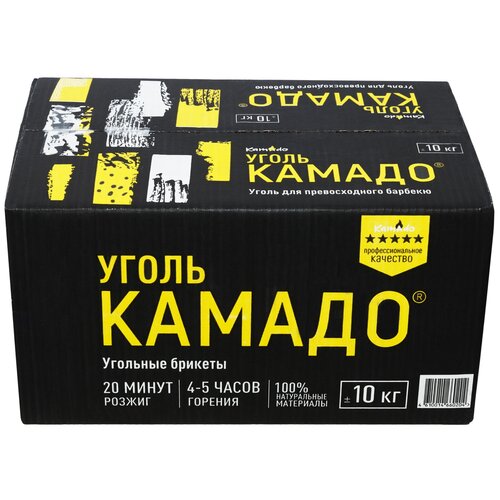 Kamado Угольные брикеты древесные черная упаковка, 10 кг 10 кг брикеты древесные grillkoff 2 кг