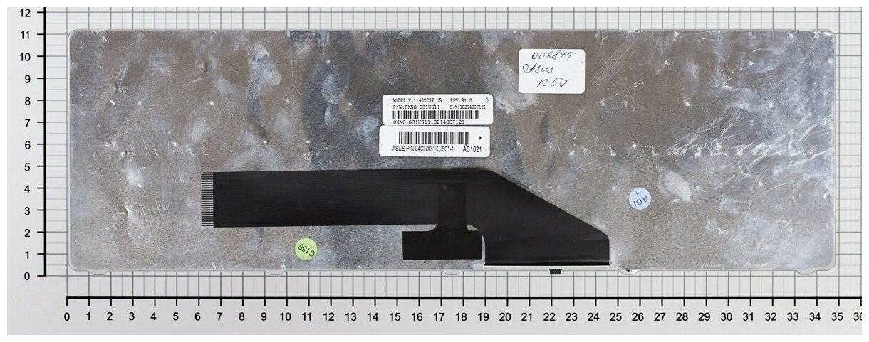 Клавиатура для ноутбука Asus K70AD черная с рамкой версия 2