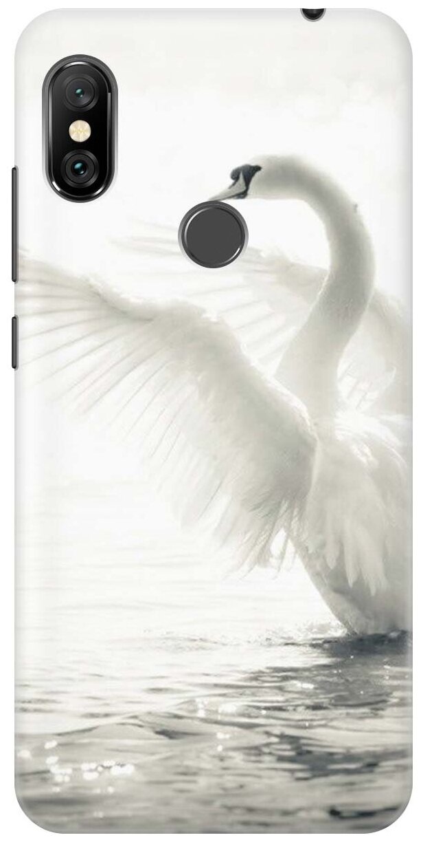 GOSSO Ультратонкий силиконовый чехол-накладка для Xiaomi Redmi Note 6 Pro с принтом "Лебедь"
