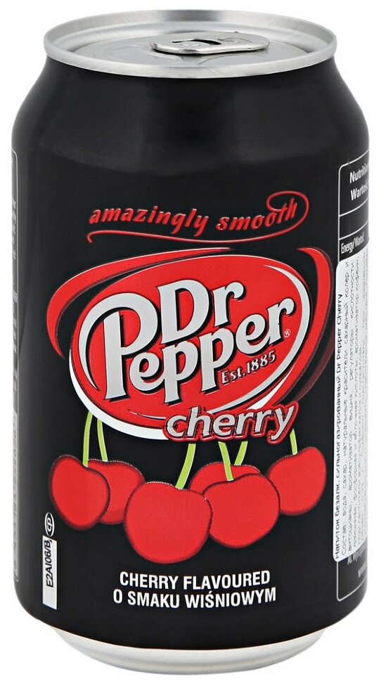 Газированный напиток Dr Pepper Cherry (Доктор Пеппер Черри), 6 банок по 330 мл. - фотография № 5