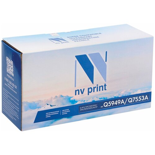 Картридж лазерный NV PRINT (NV-Q5949A/ Q7553A) для HP LJ 1160/ 1320/ 3390/ 2014/ 2015, ресурс 3000 стр. картридж nv print q5949a q7553a для hp lj 1160 1320 3390 p2014 p2015 m2727mfp черный 3000стр