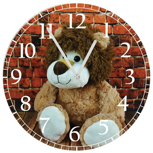 фото Svs настенные часы svs 3501213 kids львенок