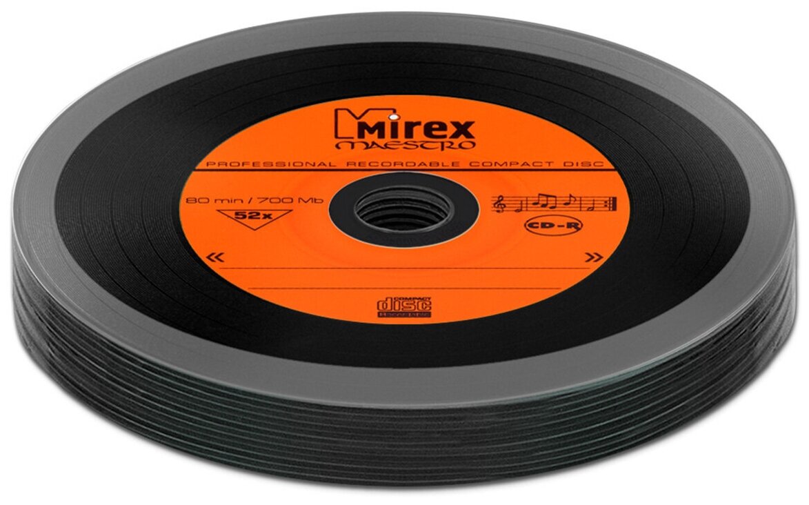 Диск Mirex CD-R MAESTRO Vinyl оранжевый