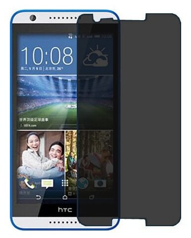 HTC Desire 820 dual sim защитный экран пленка гидрогель конфиденциальность (силикон) Одна штука