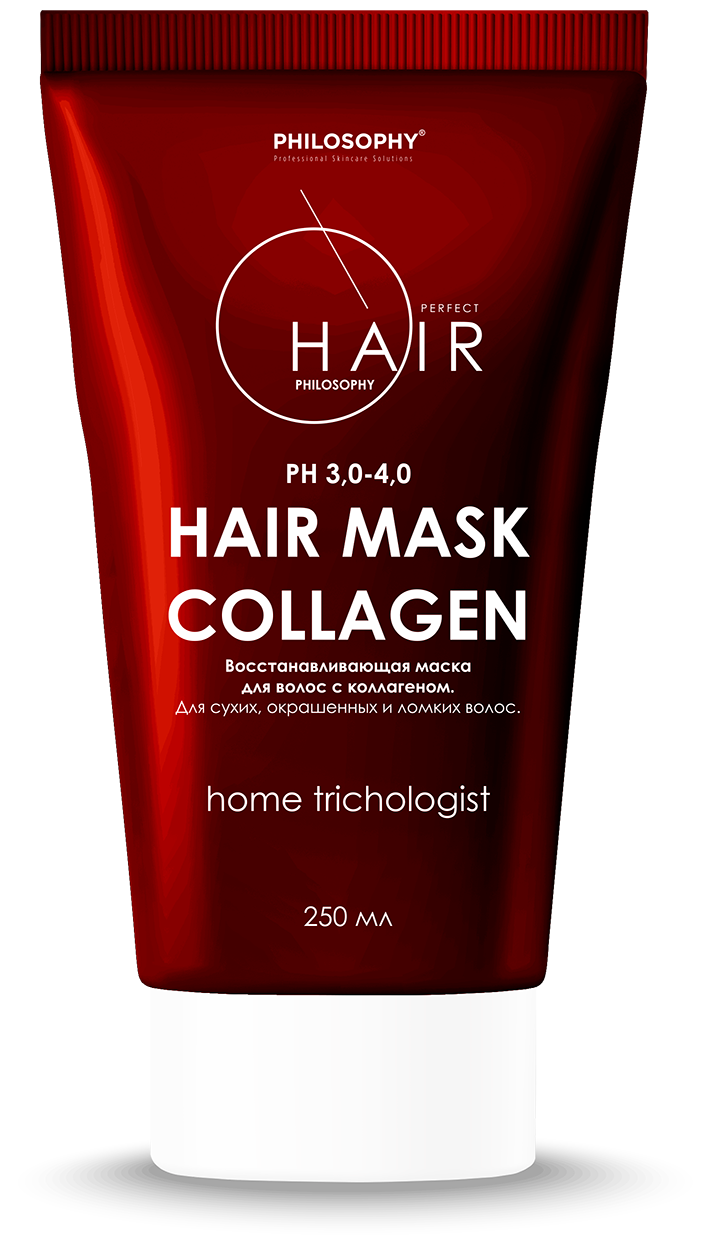 PHILOSOPHY HAIR MASK COLLAGEN HOME TRICHOLOGIST 250 ml / Восстанавливающая Маска для волос с коллагеном