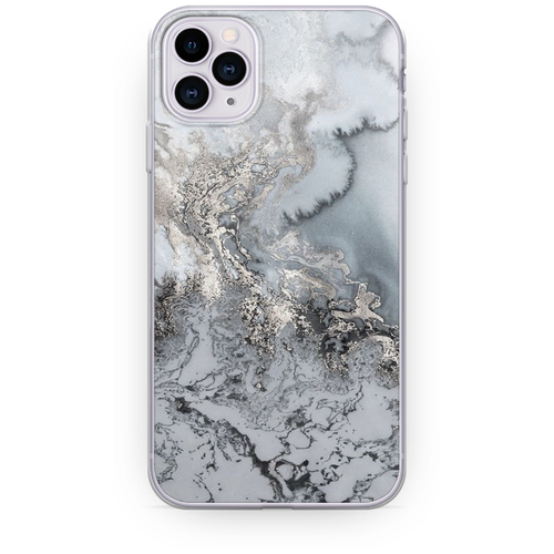 фото Силиконовый чехол морозная лавина серая на iphone 11 pro case place