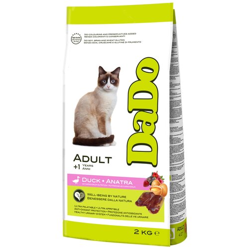 Корм DaDo сухой полнорационный с уткой для кошек от 1 года до 7 лет
