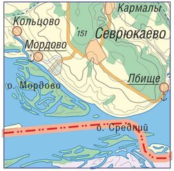 Карта Самарской области физическая (общегеографическая) 85х90 см Карта Плюс