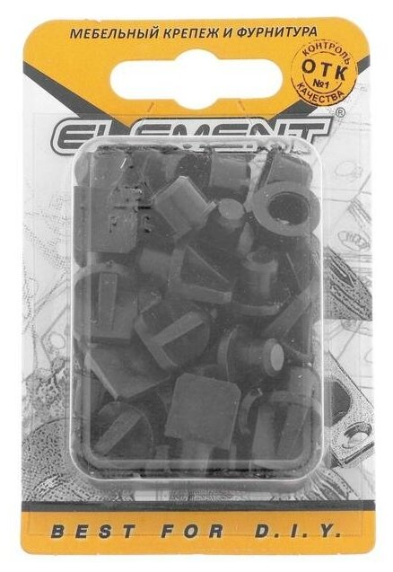 фото Полкодержатель лопат, d=7 мм, пласт. с втул, черный, 16 шт.