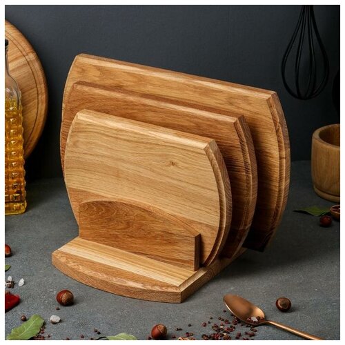 фото Набор разделочных досок "фидель", 3 шт, массив дуба yandex market