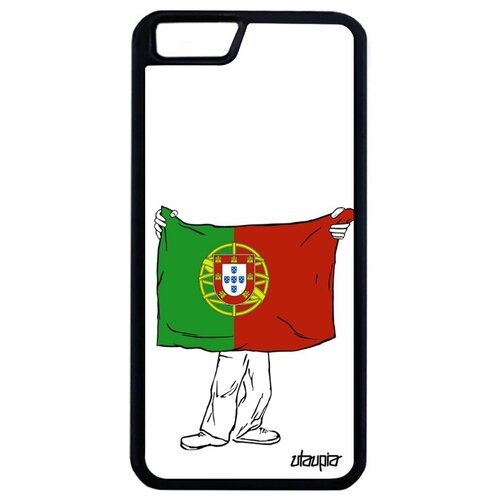 фото Ударопрочный чехол для смартфона // iphone 6 plus // "флаг португалии с руками" туризм стиль, utaupia, белый