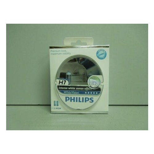 фото Лампа h7+w5w px26d white vision 4300k +60% 12v 2шт 12972whv sm 78888728 (philips)