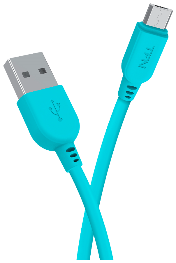 Кабель TFN microUSB 1.0m PVC blue