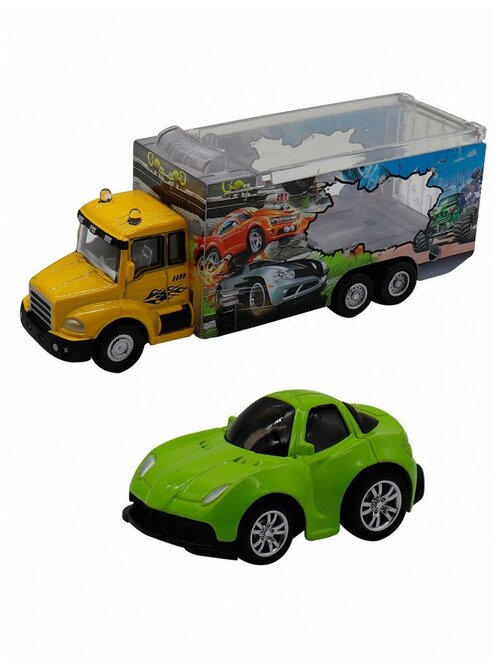 Набор грузовик машинка die-cast зеленая, спусковой механизм 1:60 Funky toys FT61055, Funky Toys