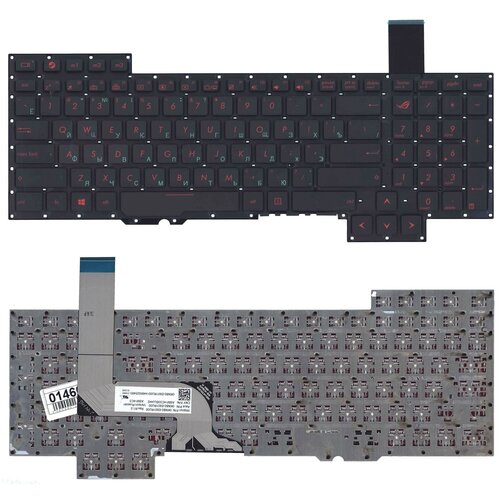 Клавиатура keyboard 0KNB0-E601RU00 для ноутбука Asus G751 G751JL G751JM G751JT G751JY черная с подсветкой 1587₽