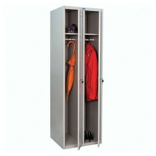 Шкаф металлический для одежды практик "LS-21-80", двухсекционный, 1830х813х500 мм, 35 кг