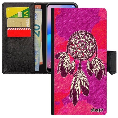 фото Необычный чехол-книжка на телефон // galaxy a50 // "ловец снов" оберег этничный, utaupia, фиолетовый