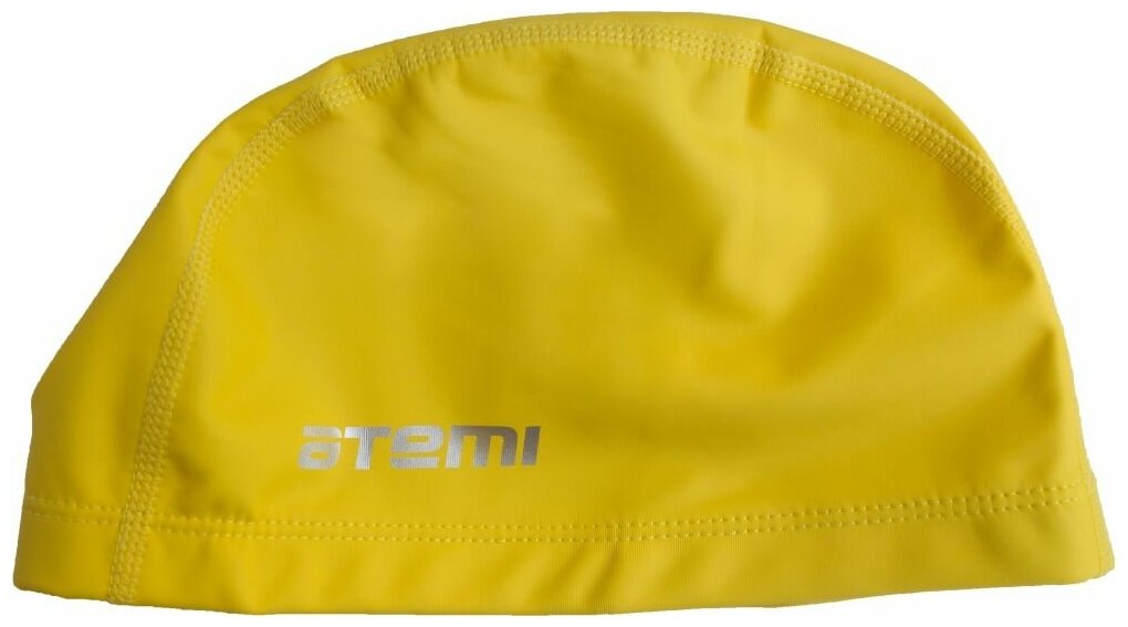 Шапочка для плавания тканевая с пу покрытием, желтый , Atemi Pu 14