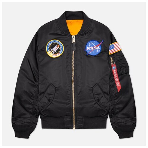 Женская куртка бомбер Alpha Industries MA-1 NASA чёрный, Размер L