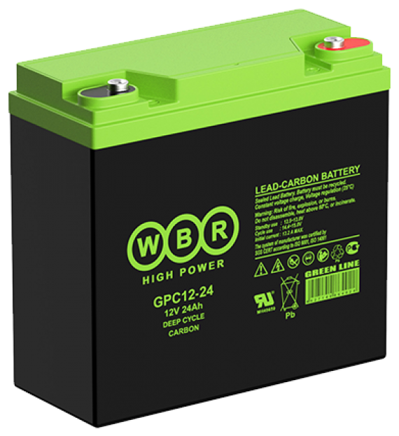 Мото аккумулятор WBR GPC12-24