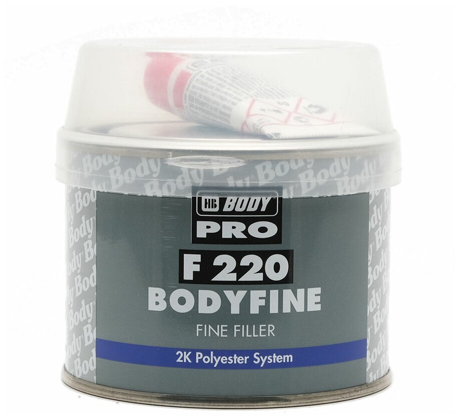 Шпатлевка HB Body PRO F220 FINE полиэфирная белая, 250 г