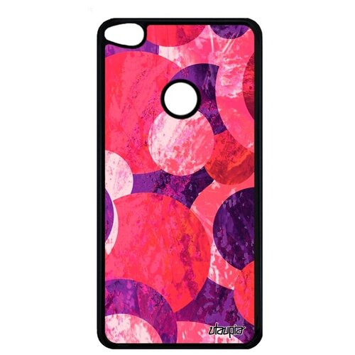 фото Противоударный чехол на смартфон // huawei p8 lite 2017 // "планеты" круг дизайн, utaupia, розовый