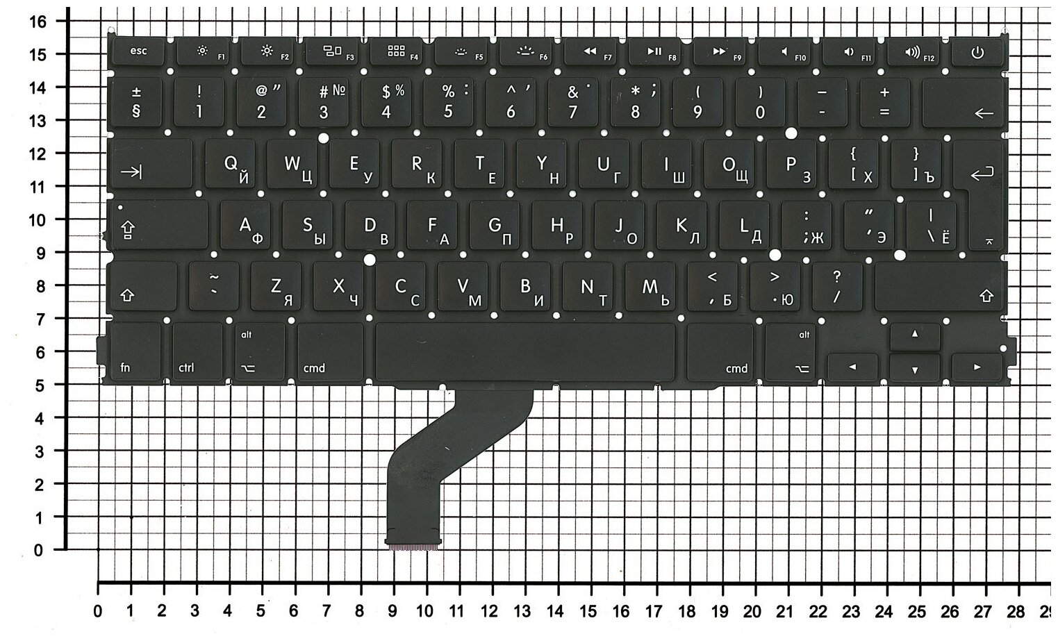 Клавиатура для ноутбука Apple MacBook Pro A1425 большой enter 1490₽