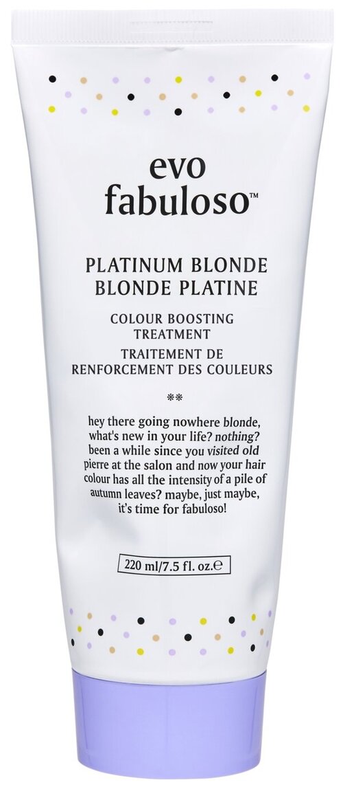 Evo тонирующий бальзам-уход Fabuloso Colour Intensifying Conditioner Platinum Blonde, 220 мл