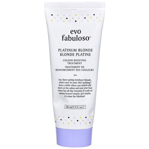 Evo тонирующий бальзам-уход Fabuloso Colour Intensifying Conditioner Platinum Blonde, 220 мл evo fabuloso platinum blonde тонирующий шампунь уход для блондинок фиолетовый платинум блонд 250 мл