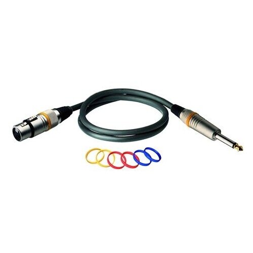 Кабель аудио 1xJack - 1xXLR Rockcable RCL30385 D6 F 5.0m кабель xlr f jack 6 3 мм m ts моно ugreen черный 5 метров