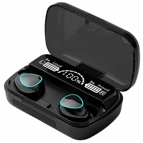 Беспроводные блютуз наушники Milliant M10 с LED-Дисплеем TWS Вкладыши с встроенным микрофоном и Кейсом Power Bank для iPhone Android IPX5 Черный 190300₽