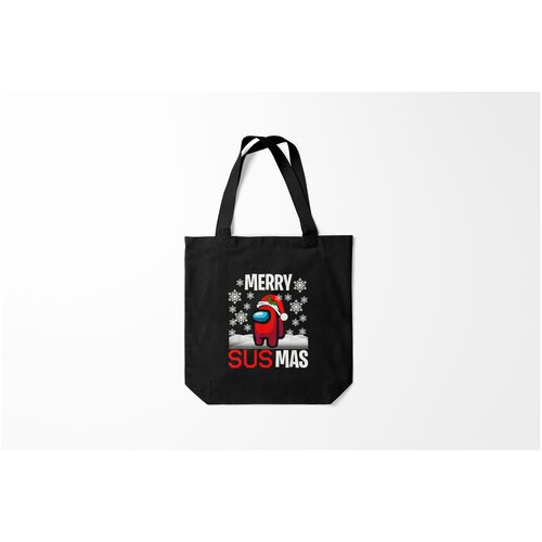 фото Сумка-шоппер / 40х40 см / геймерам / among us merry sus mas burnettie