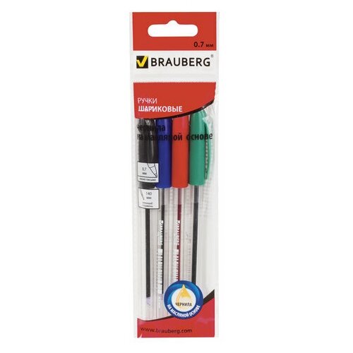 Ручки шариковые масляные BRAUBERG набор 4 ассорти Rite-Oil узел 0 7 мм линия письма 0 35 мм, 8 шт