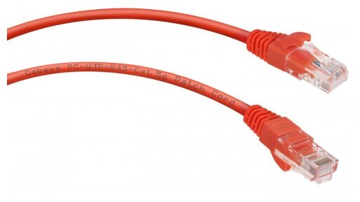 Патч-корд CABEUS U/UTP PC-UTP-RJ45-Cat.5e-0.5m-RD категория 5е 2xRJ45/8p8c неэкранированный красный PVC 0.5м