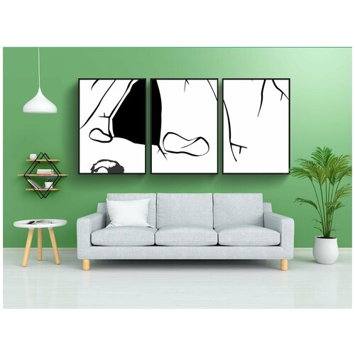 фото Набор модулных постеров для интерьера "вонючий, скунс, запах" 60x90 см. в тубусе, без рамки lotsprints