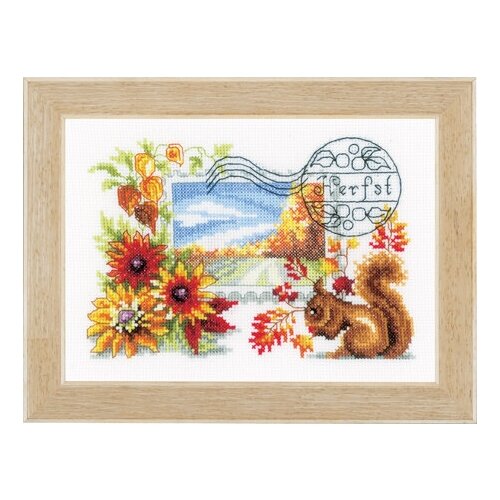 фото Набор для вышивания осенняя почтовая марка vervaco pn-0148643