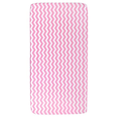 фото Forest kids простынь на резинке zig-zag 120х60 см pink